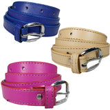 Queery WomenS Pu Leather Belt (Blue, Beige, Pink)