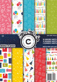 Craftastique Make A Wish Birthday Multicolour Scrapbook Pattern Paper Pack (A4, 20 Sheets | 250 Gsm) | Decorative Paper For Art