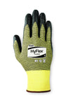 Ansell 115109 HyFlex 11-510 Foam Nitrile Palm Coated Yellow Kevlar Blended Protective Gloves, 10 Length, 5 Width, 0.38 Height, S