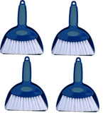 Hefty and Durable Small Hand Broom with Snapon Dust Pan, Available in Various Package Quantities (4)