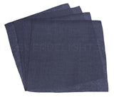 CleverDelights 36 Inch Navy Burlap Squares - 4 Pack - Jute Burlap Fabric - Finished Edges - 36 x 36