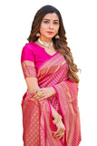 Glory Sarees Womens Banarasi Silk Saree With Blouse Piece (Banarasi_Saree134_Rani)