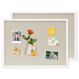 DAHAPYBOO Cork Board with Linen White 2Pack,Bulletin Board 23x17 Hanging Corkboards for Office Home School Message Board or Visi