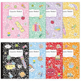 8 Pack Colorful Marble Composition Notebooks College Ruled 93/4 x 71/2''