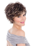 Tony of Beverly Womens Synthetic Wig ''Kenzie''-Rooted Frost: dark plum root w/613 ends