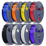JAYO PLA+ Filament Bundle 1.75mm, 3D Printer Filament Bundle Multicolor, Individually Vacuum Packed, 250g Spool, 8 Pack, 2KG in