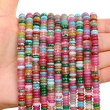 BONNY BOXX 1 Strand (150PCs) Natural 2 * 6mm Mix Colors Rondelle Beads, Natural Abacus Disk Stone Beads Loose Spacer Gemstone fo