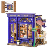 ROBOTIME DIY Miniature House Kit, Bakery Diorama House, Tiny House Kit for Adults, Mini Dollhouse Kit with Furniture Birthday Ch