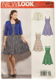 New Look Sewing Pattern UN6390A Autumn Collection Misses Dresses with Full Skirt Sewing Patterns, A (81012141618)