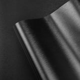 LXCREAT Refrigerator Appliance Wraps Peel and Stick Wallpaper Black Metallic Brushed Stainless Steel Contact Paper Heat Resistan