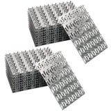 JAVOUKA 40 Pack 6x4 inch Truss Mending Plate with 8mm Nail Teeth, Galvanized Steel Flat Mending Plates Repair Pronged Truss Mend