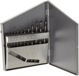 Chicago Latrobe 57723 150 Series HighSpeed Steel Jobber Length Drill Bit Set with Metal Case, Black Oxide Finish, 118 Degree Co