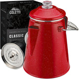 COLETTI Classic Percolator Coffee Pot - Camping Coffee Percolator, Campfire Coffee Pot - Camping for Groups - Brew for the Whole