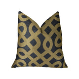 Plutus Brands Graphic Maze Throw Pillow, 20 X 26, Navy/Taupe
