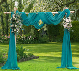Warm Home Designs XXL Wedding Arch Draping Fabric Bundle Has 2 360 Inch (30 FT; 10 Yards) Scarves in Teal Fabric for Ceremony, W