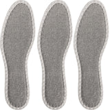 Pedag Washable Deo-Fresh Insoles with Natural Cotton Terry and Sisal Fibers, Black, 3 Count, USM12/EU45