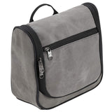 Lewis N. Clark Brushed Twill Hanging Toiletry Kit Bag for Travel Accessories, Shampoo, Cosmetics + Personal Items, Gray, One_Siz