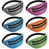 Frienda 6-Piece Crossbody Fanny Pack - Adjustable Sport Waist Pack with Headphone Jack for Men, Women & Kids - Travel, Workout,