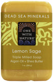 One With Nature, Dead Sea Mineral Bar Soap, Lemon Verbena, 7 oz