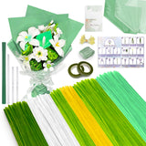 LINAYE 500 PCS Pipe Cleaners Craft, 6 Colors Pipe Cleaners Flowers Kit, Chenille Stems for Crafts with Instruction Wrapping Pape