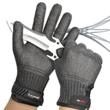 Schwer Ultimate Cut Resistant Gloves Beyond ANSI A9, Reinforced Stainless Steel Glove, Food Grade Mesh Metal Gloves for Butcher