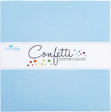 Confetti Cotton Solids Boy Blue 42 10-inch Squares Layer Cake Riley Blake 10-120-BOYBLUE-42