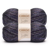 Caron Simply Me Luster Amethyst Yarn - 2 Pack of 170g/6oz - 65% Nylon, 35% Acrylic - #4 Worsted (Medium) - 360 Yards - Knitting/