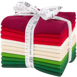 Robert Kaufman Kona Cotton Solids Holiday Fat Quarter Bundle 12 Precut Cotton Fabric Quilting FQs Assortment FQ137912