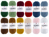 QKHEE Yarn for Crocheting and Knitting 12 * 1.76 Oz (50G) /195yd,Fine/Fingering Weight (1),Cotton 60% Acrylic40%,Soft Yarn kit f