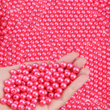 XIANNVXI Red Pearl Beads for Jewelry Making 500Pcs 8mm Red Round Pearl Beads with Hole for Crafs Bracelets Necklace Making
