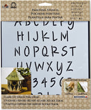 FolkArt Large Painting Stencil, Lite Felt Tip Marker Alphabet