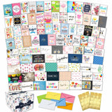 100 All Occasion Cards Assortment Box with Envelopes and Stickers - Large 5x7 Inch Bulk Greeting and Blank Notes, 100 Unique Des