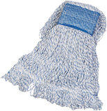 Amazon Basics LoopEnd Rayon Finish Commercial String Mop Head for Floor Cleaning, 5 Inch Headband, Medium, 6Pack