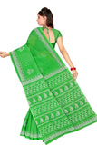 Tamaira Fashion Womens Moonga Check Pure Cotton Saree Without Blouse Piece(1756_Parrotgreen)