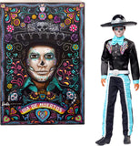 Barbie Signature Doll, 2024 D a De Muertos Ken Collectible in Black Suit with Sky Blue Accents, Hat and Belt Accessories