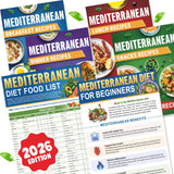 HAMIEW Mediterranean Diet for Beginners & Seniors, Simple-Convenient-Smart-Easy to Use, 28-Day Meal Plan Chart, Mediterranean Di