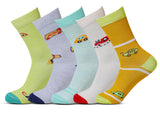 Rc. Royal Class Boys & Girls Calf Length Premium Soft Cotton Multicolored Socks For Kids (Pack Of 5 Pairs)(78 Years)