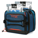 Arctic Zone Titan Deep Freeze Fridge Cold Expandable Insulated Horizontal Lunch Pack with 2X 250g High Performance Ice Walls, Bl