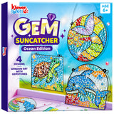 Klever Kits Diamond Art Kits for Kids, 4PCS Gem Painting Kit, Window Art Suncatchers Mosaic Kits Crafts for Girls Boy Birthday G
