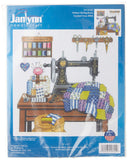 Janlynn 14 Count Antique Sewing Room Cross Stitch Kit, 12 by 12Inch