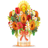 Paper Love HugePop Happy Bouquet Pop Up Card, with Detachable Paper Bouquet, For Fall, Thanksgiving, All Occasions or Just Becau