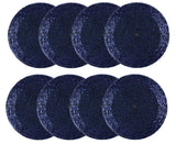 COTTON CRAFT Glitz Handmade Beaded Bar Drink Tabletop Protection Coasters - Set of 8 - Halloween Harvest Autumn Fall Thanksgivin