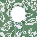 Artichoke Green Floral Print Outdoor Tablecloth With Zipper 60 Round
