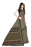 Tamaira Fashion Womens Plain Weave Cotton Saree Without Blouse Piece (802_Dark Green)