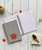 Dovetail A5 Oolong Wiro Book Pack Of 2 | Wiro Bound Ruled Notebook With Coffee Cup Printed Cover | Smooth Pages For Office, Sc