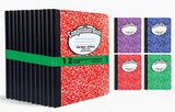 Better Office Products Composition Book Notebook Hardcover, Wide Ruled (11/32Inch), 100 Sheet, One Subject, 9.75 X 7.5, Ass