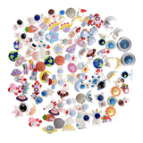 Anrher 100pcs Mini Space Planet Astronaut Decoration Mixed Flatback Resin Sets for DIY Doll House Phone Case