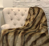Plutus Brands Sheared Faux Throw Pillow, 60 X 84, Gold/Beige/Brown