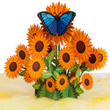 Paper Love 3D Sunflowers Pop Up Card, Gift for Birthday, Wedding, Anniversary, Thank You, Get Well, All Occasion or Just Because