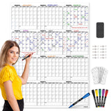 Large White Board Calendar 36x48 Dry Erase Calendar for Wall Big Dry Erase Wall Calendar 2024 Yearly Monthly Wall Calendar Dry